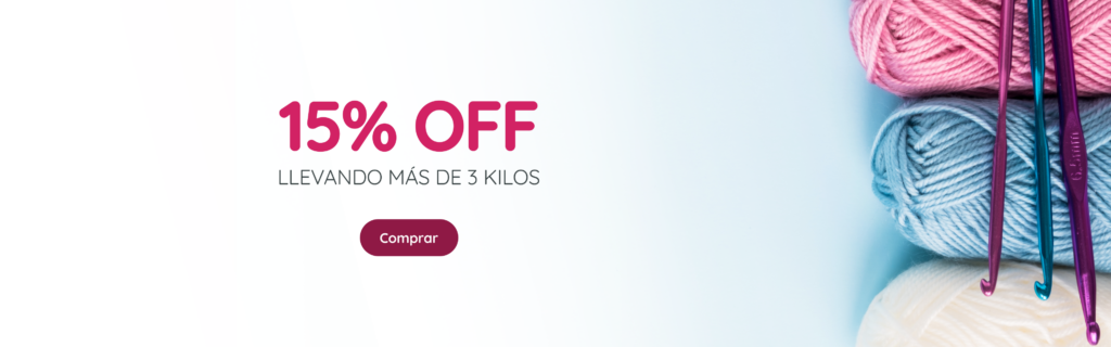 quince porciento de descuento llevando más de tres kilos. Botón: Comprar